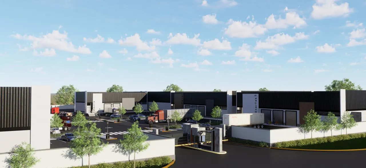 Render general del parque industrial Neopark en Irapuato